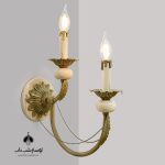 لوستر دیواری 2 شعله نورسازان 841/2 کرم آنتیک