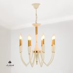 لوستر آویز 846/8 نورسازان 8 شعله - کرم طلایی