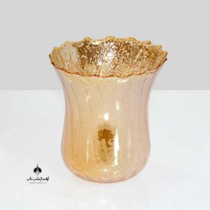 لاله تک گلس کمر باریک کد 107 لوکس عسلی نگین دار