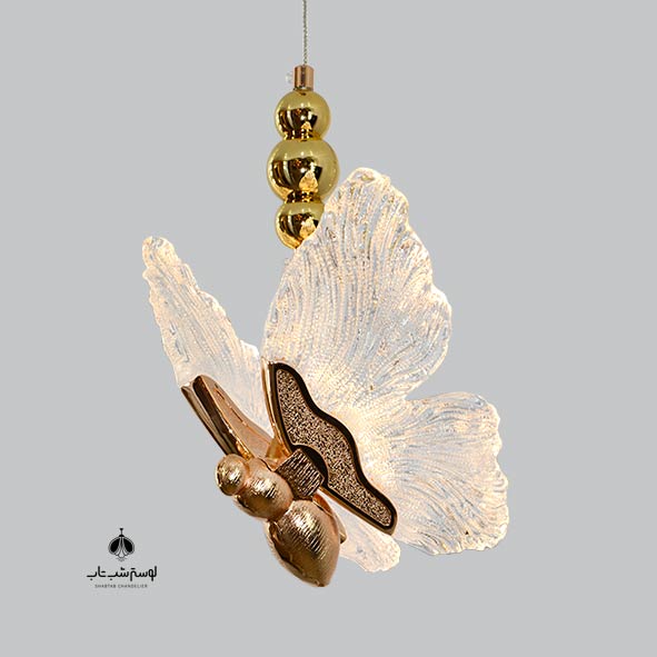 DSC_4250 آویز تک شعله ال ای دی 1P _ AC018 مدل پروانه سفید