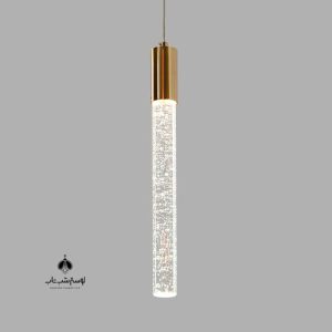 آویز تک شعله نورا کریستالی حبابی 35 سانت
