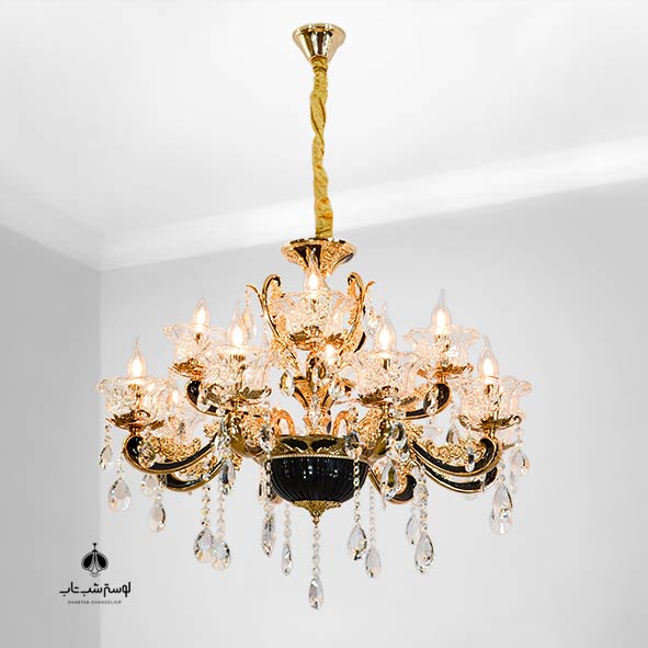 Star 12-Light Pendant Chandelier 8801/12 (8+4) لوستر آویز 12 شعله استار 8801/12 (8+4)