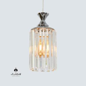 لوستر آویز کریستالی تک شعله شب تاب 876/1 کروم