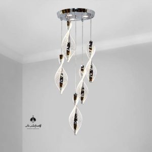 PNC آویز مدرن ال ای دی 2845/5 کروم