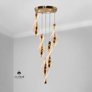 PNC آویز مدرن ال ای دی 2845/5 طلایی