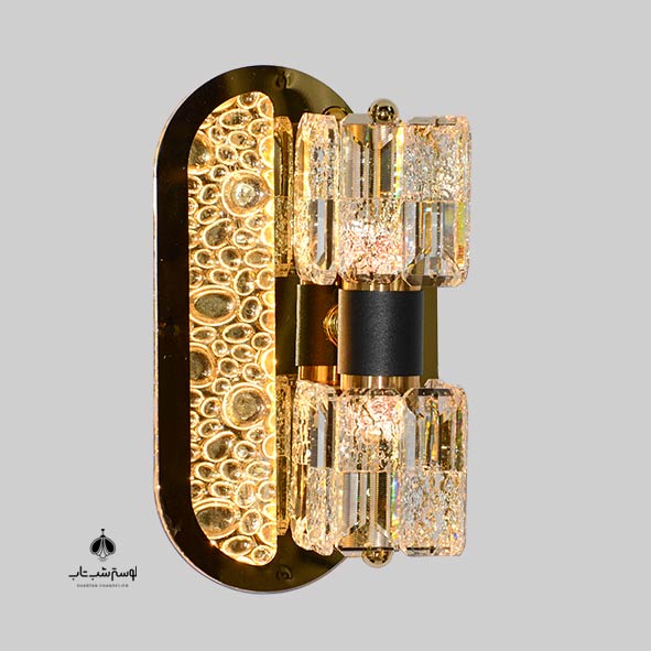 pnc crystal wall sconce 2519 gold pnc دیوارکوب کریستالی 2519 طلایی
