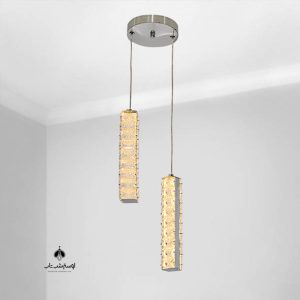 PNC آویز 2 شعله کریستالی 2623/2 کروم