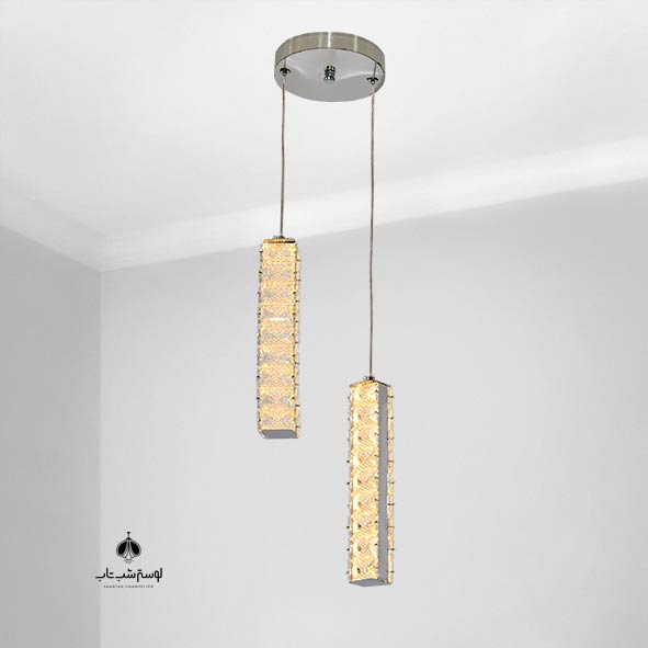 PNC Pendant 2 Crystal Flames 2623/2 Chrome PNC آویز 2 شعله کریستالی 2623/2 کروم