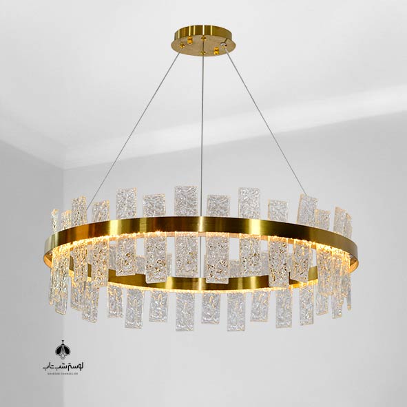 PNC Crystal Pendant Chandelier 8801 Size 800 PNC لوستر آویز کریستالی 8801 سایز 800