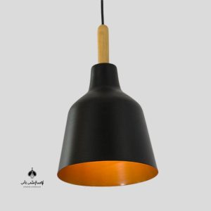 چراغ آویز تک شعله پایا کد 115 مشکی داخل طلایی