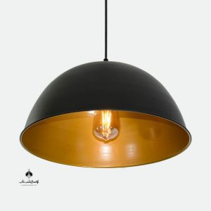 چراغ آویز تک شعله پایا کد 110 مشکی داخل طلایی