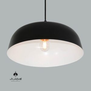 چراغ آویز تک شعله پایا کد 105 مشکی داخل سفید
