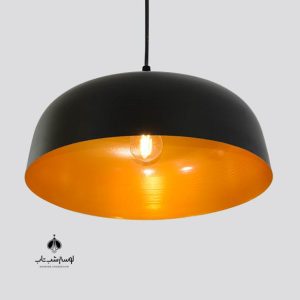 چراغ آویز تک شعله پایا کد 105 مشکی داخل طلایی
