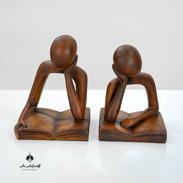 Large 2-Piece Wood-Finish Scientist Set دانشمند 2 تایی بزرگ طرح چوب